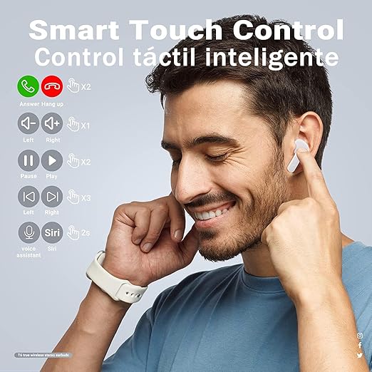 Audífonos Bluetooth Auriculares Blanco