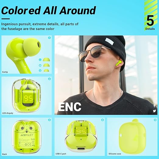 Audifonos Bluetooth Auriculares Verde